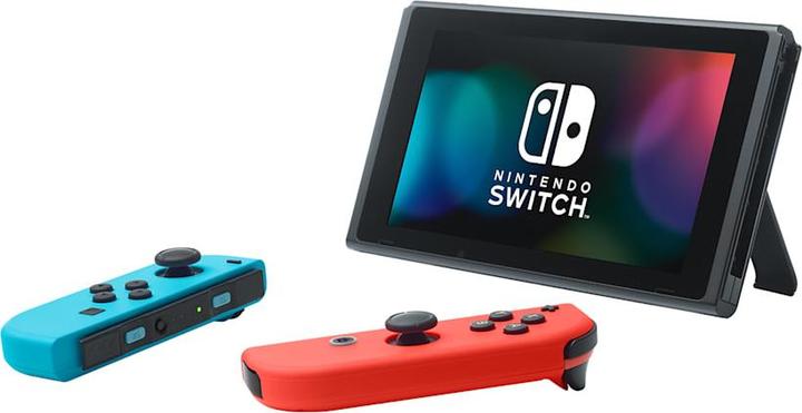 Actual product image Nintendo Switch Console - Neon Red/Neon Blue (UK) (Switch)