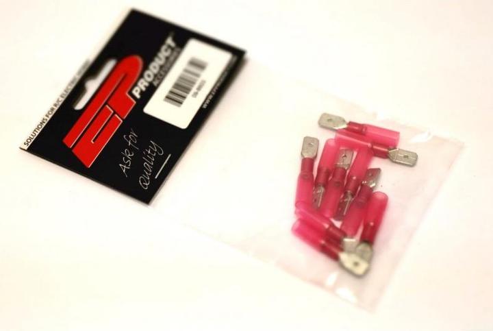 Immagine prodotto EP Spina piatta WP 6,3 x 0,8 mm, maschio, rosso, 10 pezzi.