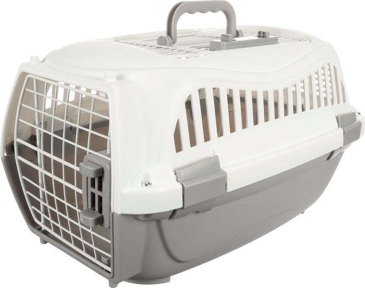 Flamingo Transportbur GLOBE 1, grå (Katze, Sicherheitsverschluss)