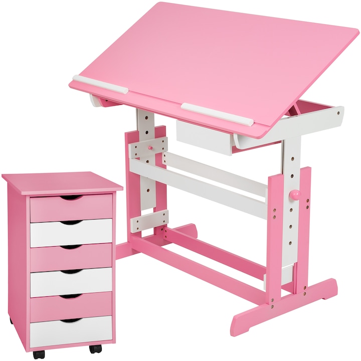 tectake Children's desk and mobile pedestal (109 x 55 x 94 cm)