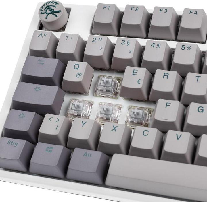 Actual product image Ducky One 3 Mist Grey Gaming Keyboard, RGB LED - MX-Speed-Silver (DE, Cable)