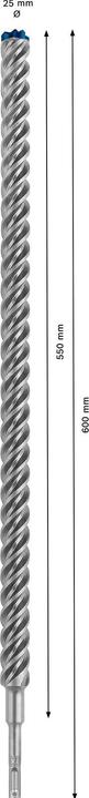 Actual product image Bosch Professional Zubehör Expert SDS plus-7X hammer drill, 25 x 550 x 600 mm (25.00 mm)