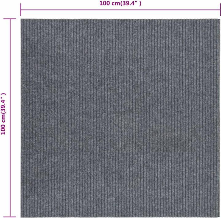 Produktbild VidaXL Schmutzfangläufer 100x100 cm Grau (100 x 100 cm)