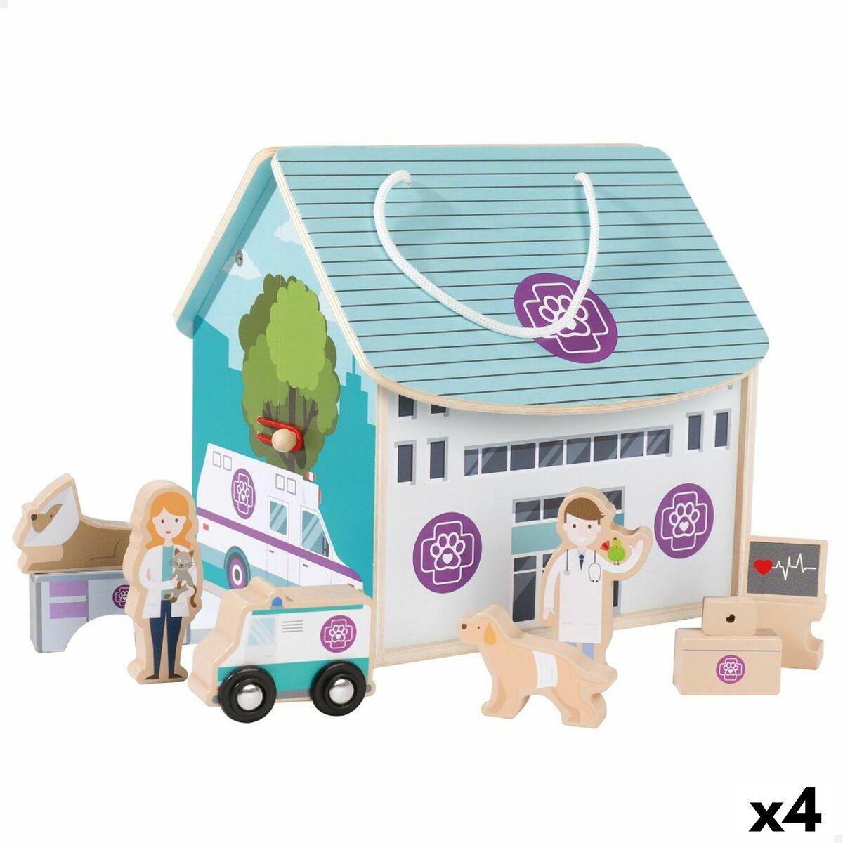 Woomax Playset Tierarzt 9 Stücke 4 Stück 19 x 18 x 19 cm