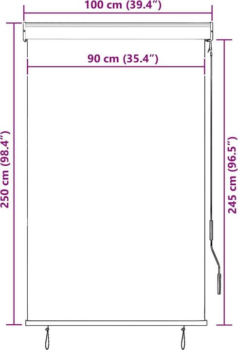 Image du produit vidaXL Meris (100 x 250 cm)