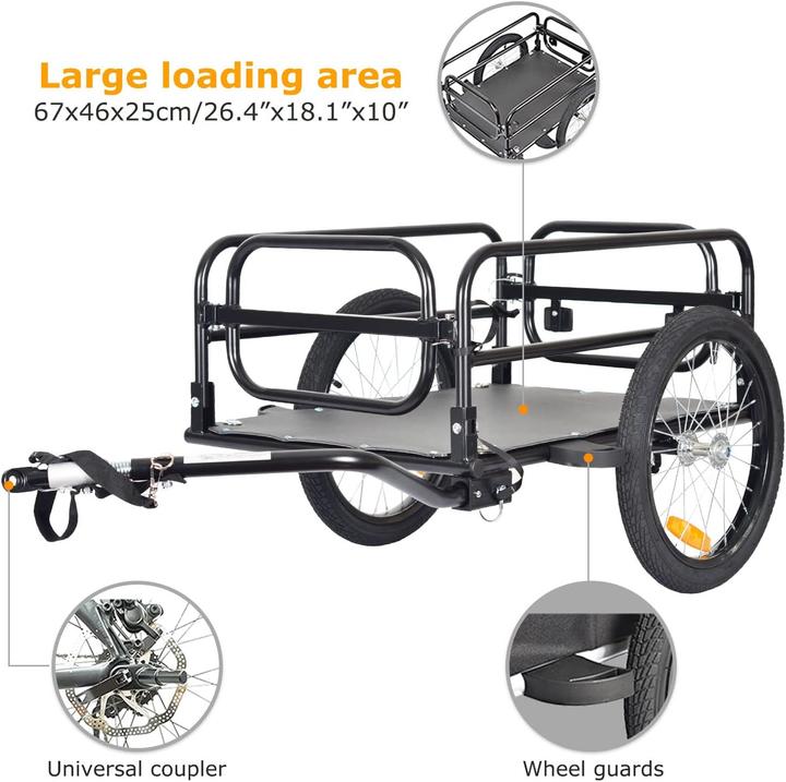 Produktbild Tiggo Klappbarer Fahrrad-Lastenanhänger