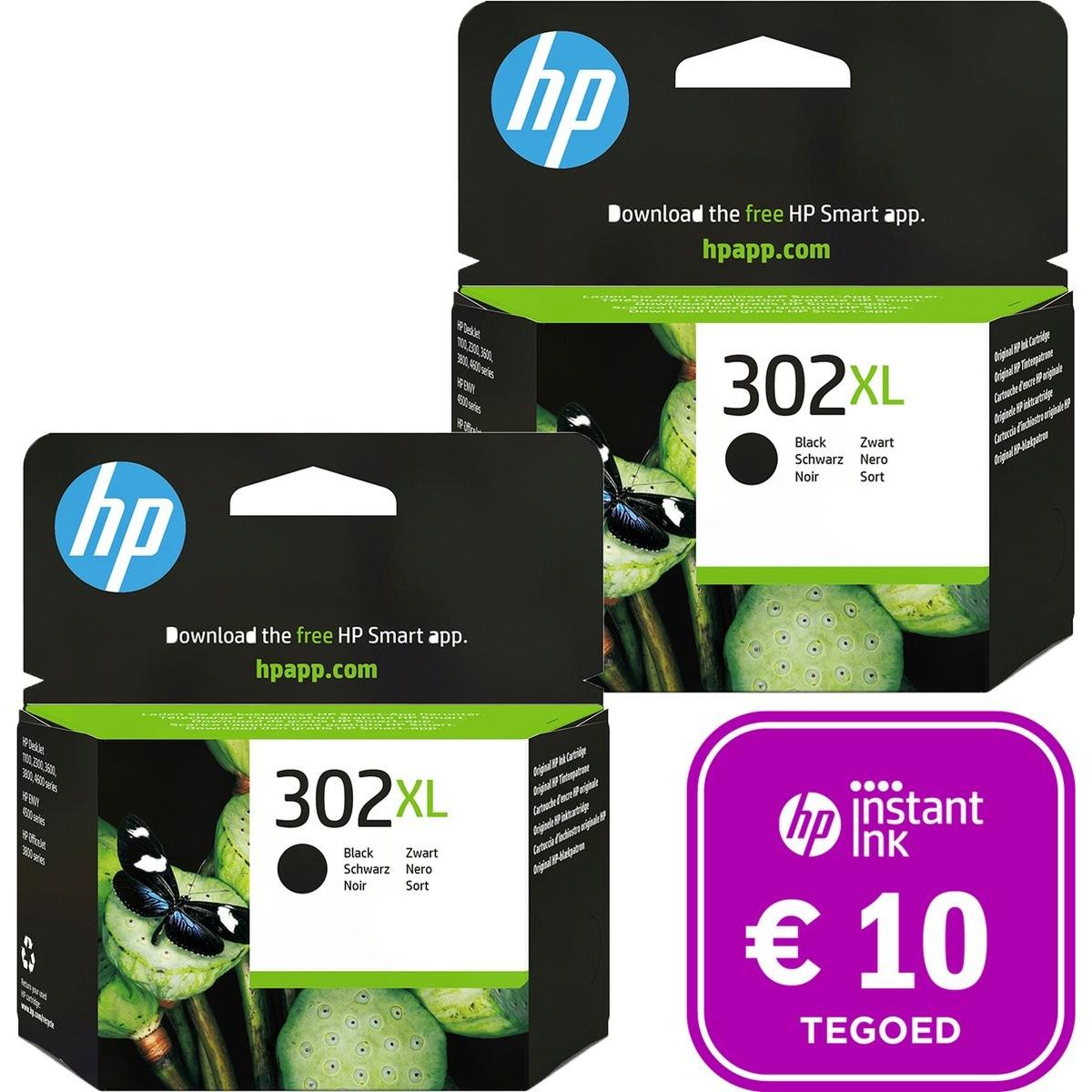 HP, Cartucce, 302 - 2 cartucce d'inchiostro 302XL Zwart + Inchiostro istantaneo (FC)