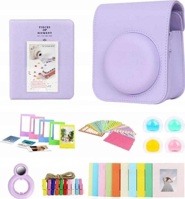Loveinstant SET 8in1 Accessories for FujiFilm INSTAX Mini 12/Purple