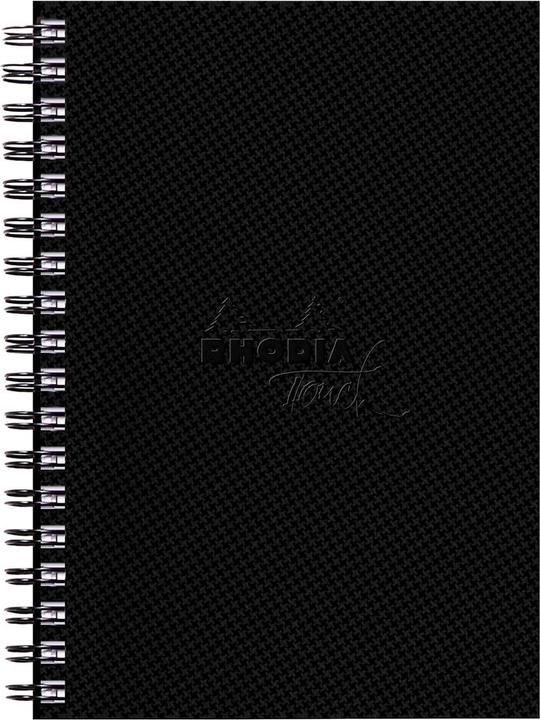 Image du produit Rhodia Touch Watercolor Book, papier 100% coton grain satiné 300g - A5 portrait, 40 pages - Noir (300 g/m², 240 x)