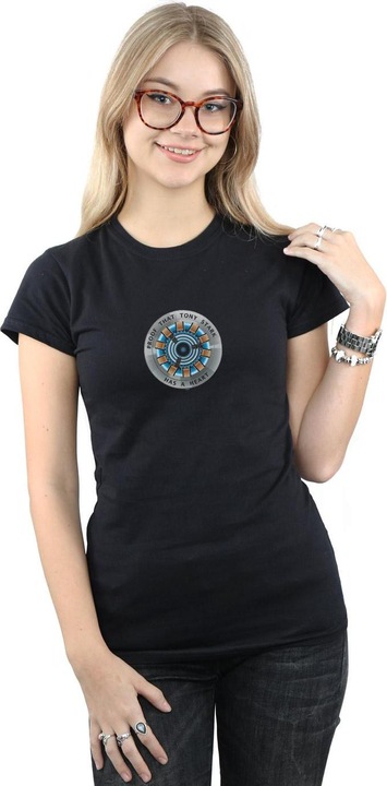 Immagine prodotto Maglietta in cotone da donna/ragazzo Avengers Endgame Tony Stark Heart (XXL)