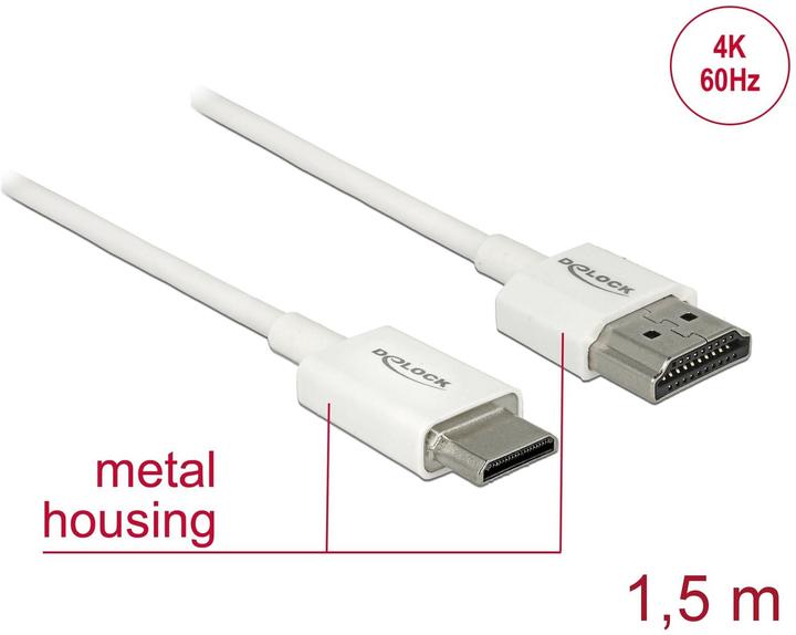 Actual product image Delock HDMI (Typ A) — mini HDMI (Typ C) (1.50 m)