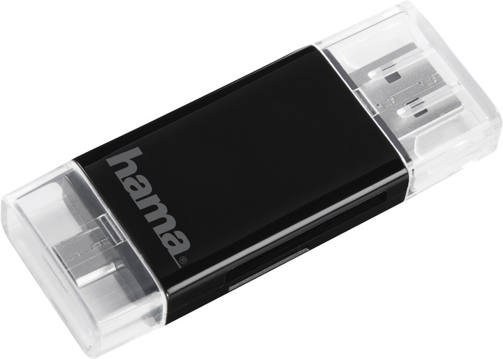 Image du produit Hama Lecteur de cartes 2en1 USB 2.0 OTG SD/microSD (USB 2.0, USB 2.0 Micro-B)