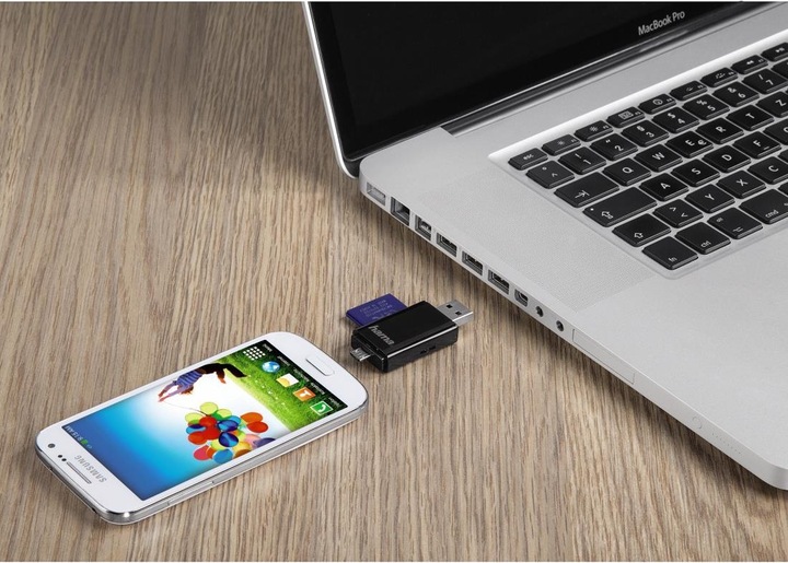 Image du produit Hama Lecteur de cartes 2en1 USB 2.0 OTG SD/microSD (USB 2.0, USB 2.0 Micro-B)
