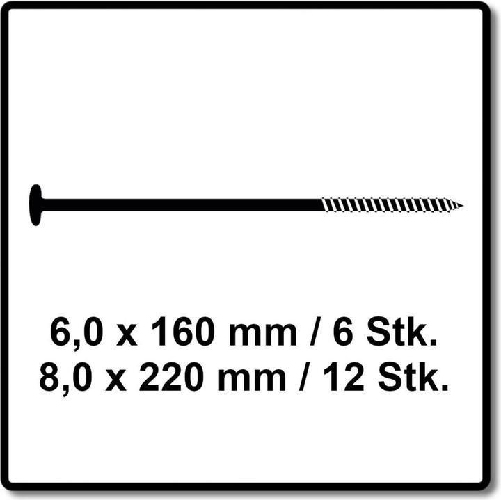 Produktbild Spax CAMPING SET: HI.FORCE 8x220, HI.FORCE 6x160, UNTERLEGSCHEIBEN, BIT T30, BIT
