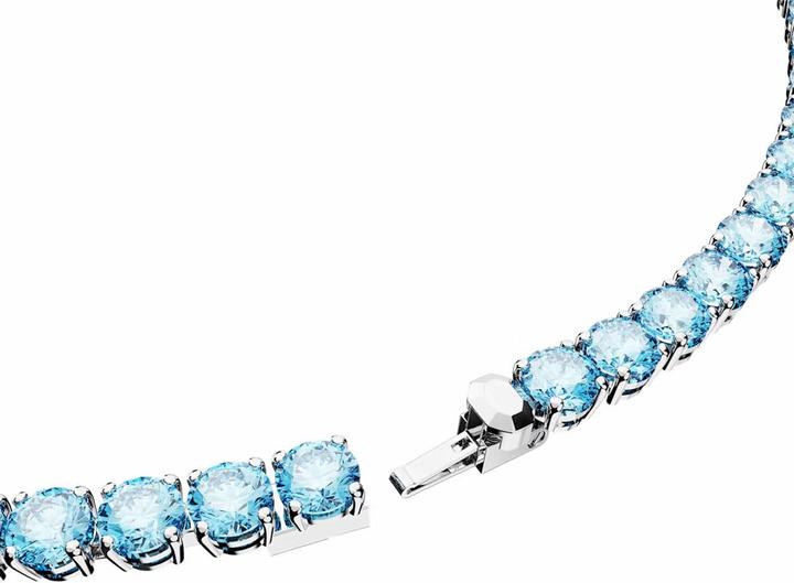 Produktbild Swarovski 5661187 Ketting Matrix Tennis zilverkleurig-blauw 41 cm. (Swarovski Metall, 41 cm)