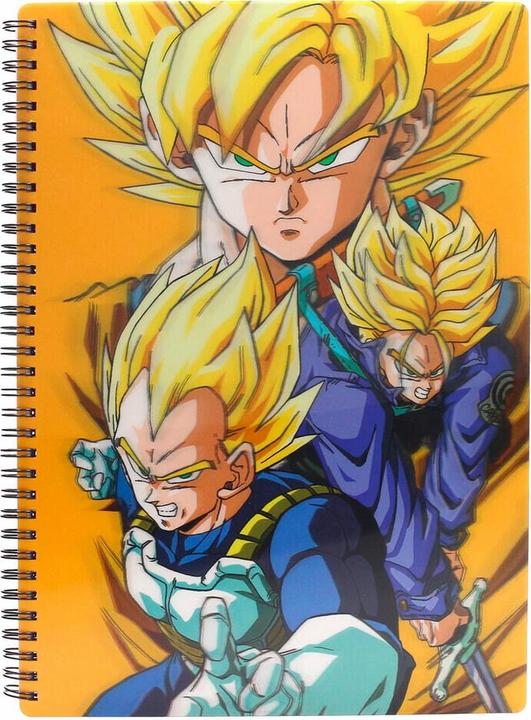 SD Toys DRAGON BALL Z - Yellow - Notebook Effet Lenticulaire 3D (A4)