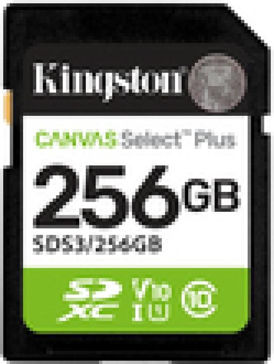 Actual product image Kingston Canvas Select Plus (256 GB, SDXC, U1, UHS-I)