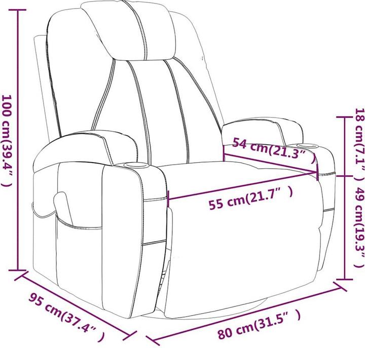 Produktbild vidaXL Massagestuhl