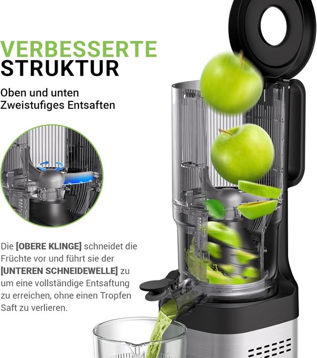 Actual product image Amzchef Slow Juicer mit Rückwärtsfunktion