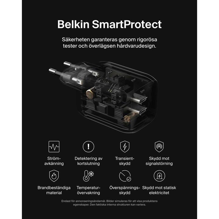 Immagine prodotto Belkin Gaming USB-C Ladegerät 65 Watt, GaN schwarz ENA007kqBK (65 W, 2 porte)