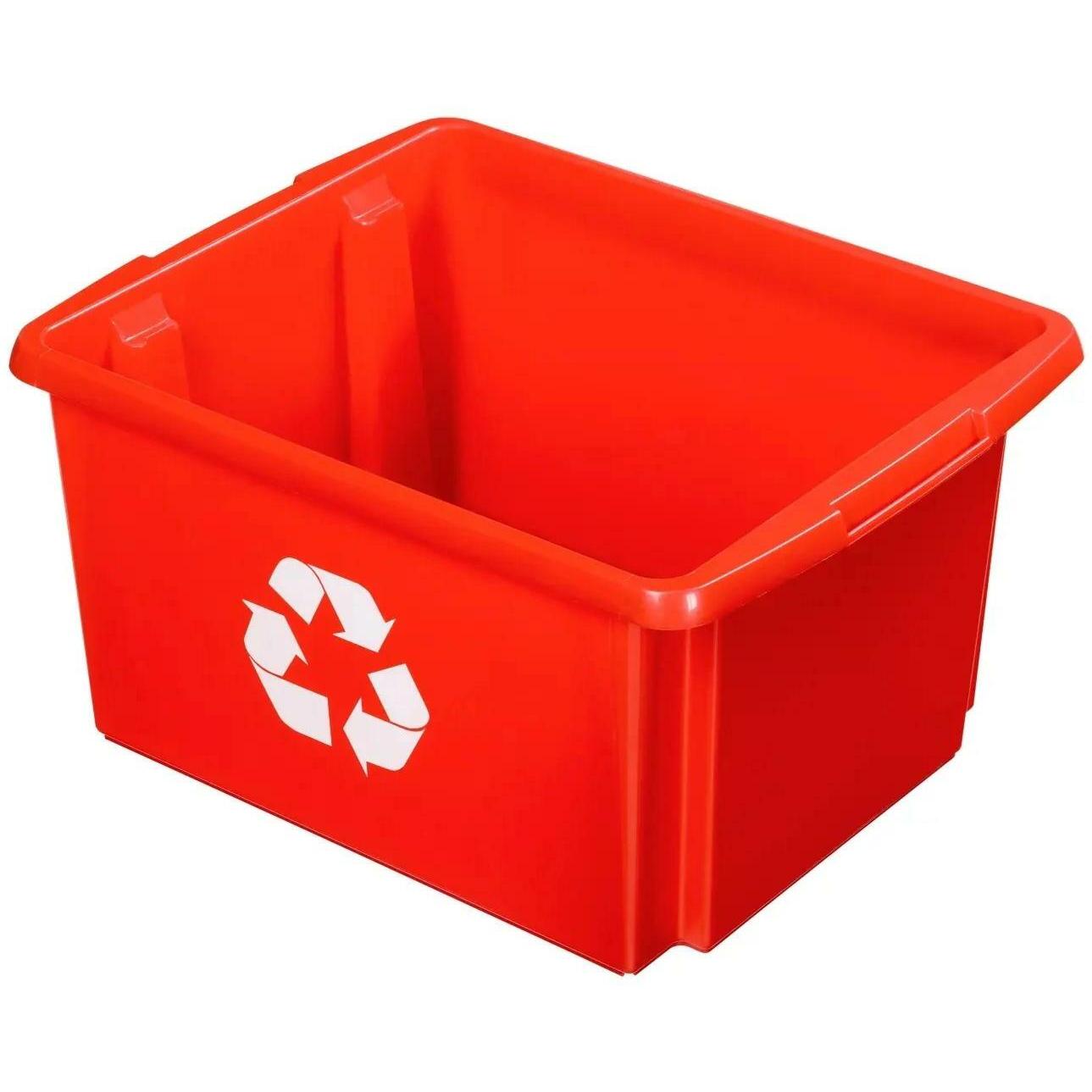 4x Sunware Recycle-Box Nesta, versch. Ausführungen, Abfalleimer, Rot
