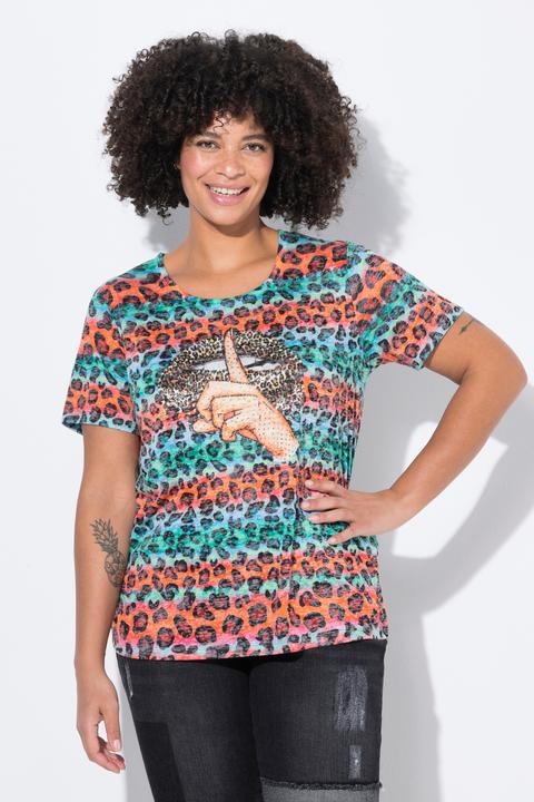 Image du produit Angel of Style T-Shirt, A-Linie, Kussmund, Leo-Streifen. (52)