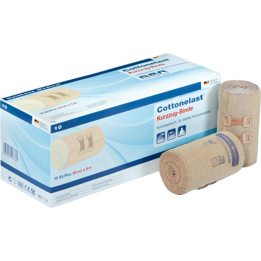 Holthaus, Verbandsmaterial, Kurzzugbin Cottonelast 8cmx5m, 10 St BIN