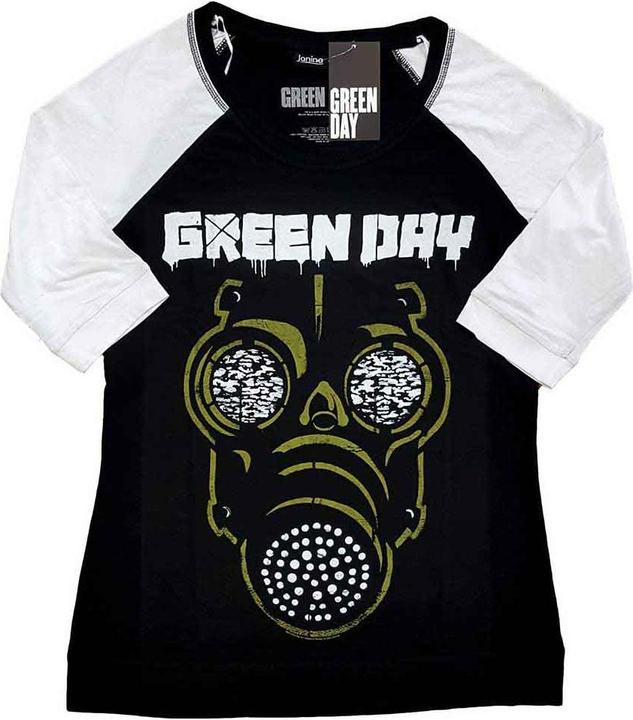 Green Day Green Mask (Black, White) Raglan (Girlie)