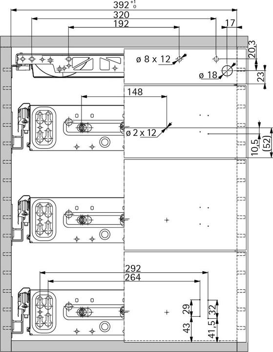 Actual product image Hettich Part-extension set