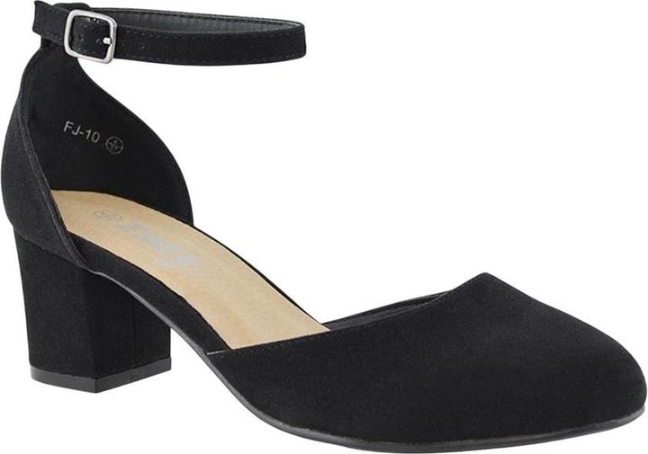 XY London BillieMay Klobig Pumps mit Trägern Mittlerer Blockabsatz