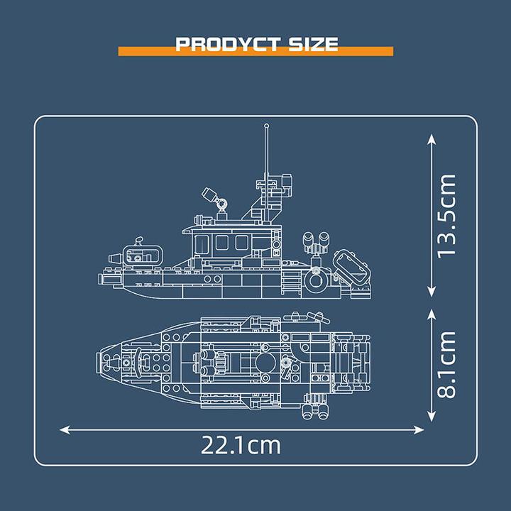 Actual product image Mould King Fire boat
