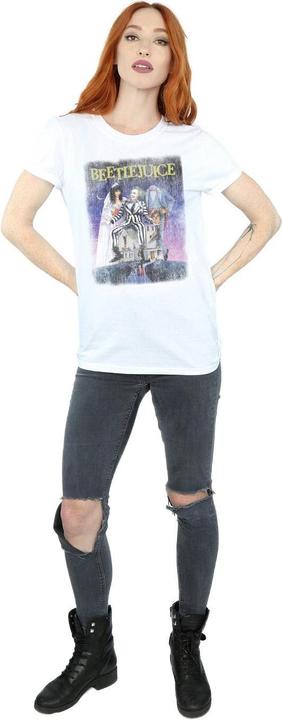 Image du produit Beetlejuice Womens/Ladies Distressed Poster Cotton Boyfriend T-Shirt (M)
