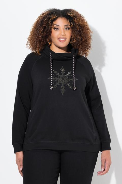Produktbild Ulla Popken Sweatshirt, Eisstern, Stehkragen, Taschen, Langarm (46, 48)