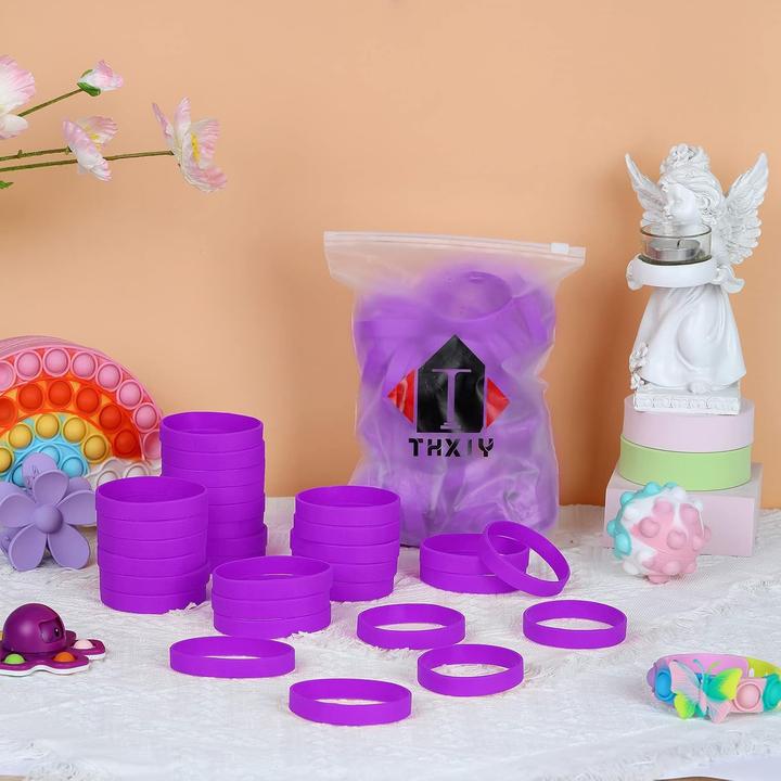 Immagine prodotto Thxiy Armbänder aus Silikon, 100 Stück (Silicone)