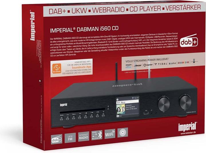 Productafbeelding Imperial Radio DABMAN i560 CD Multifunctionele Radio (DAB+, FM, VHF, Internet radio, WiFi, Bluetooth)