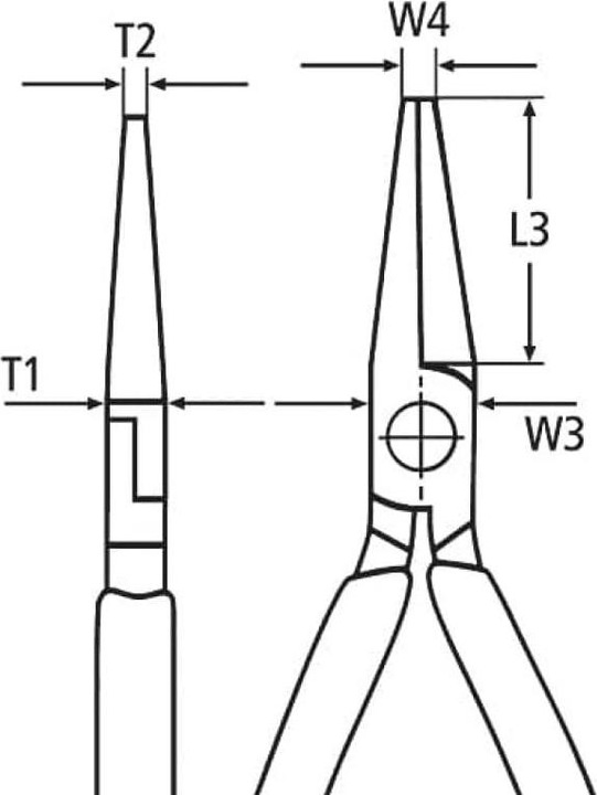 Produktbild Knipex Flachrundzange mit Schneide (160 mm)