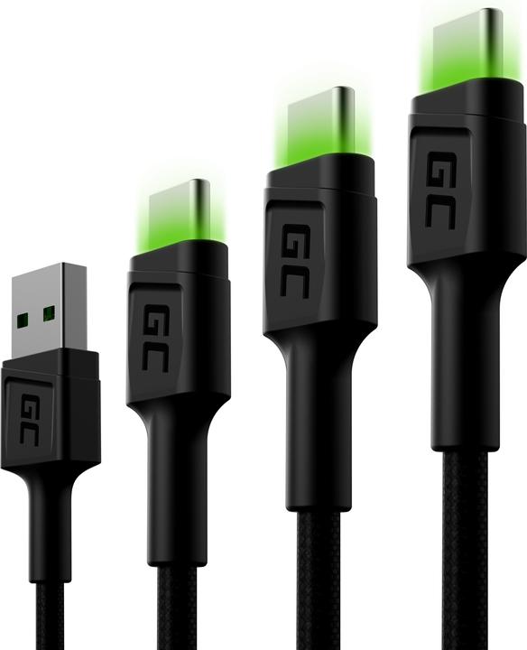 Image du produit GreenCell Set 3x GC Ray câble USB-C 30 cm (2 m, USB 3.2 Gen 2)