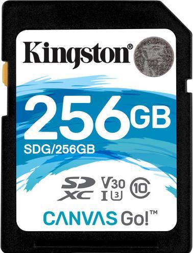 Actual product image Kingston Canvas Go! SDXC Card (256 GB, SDXC, U3, UHS-I)