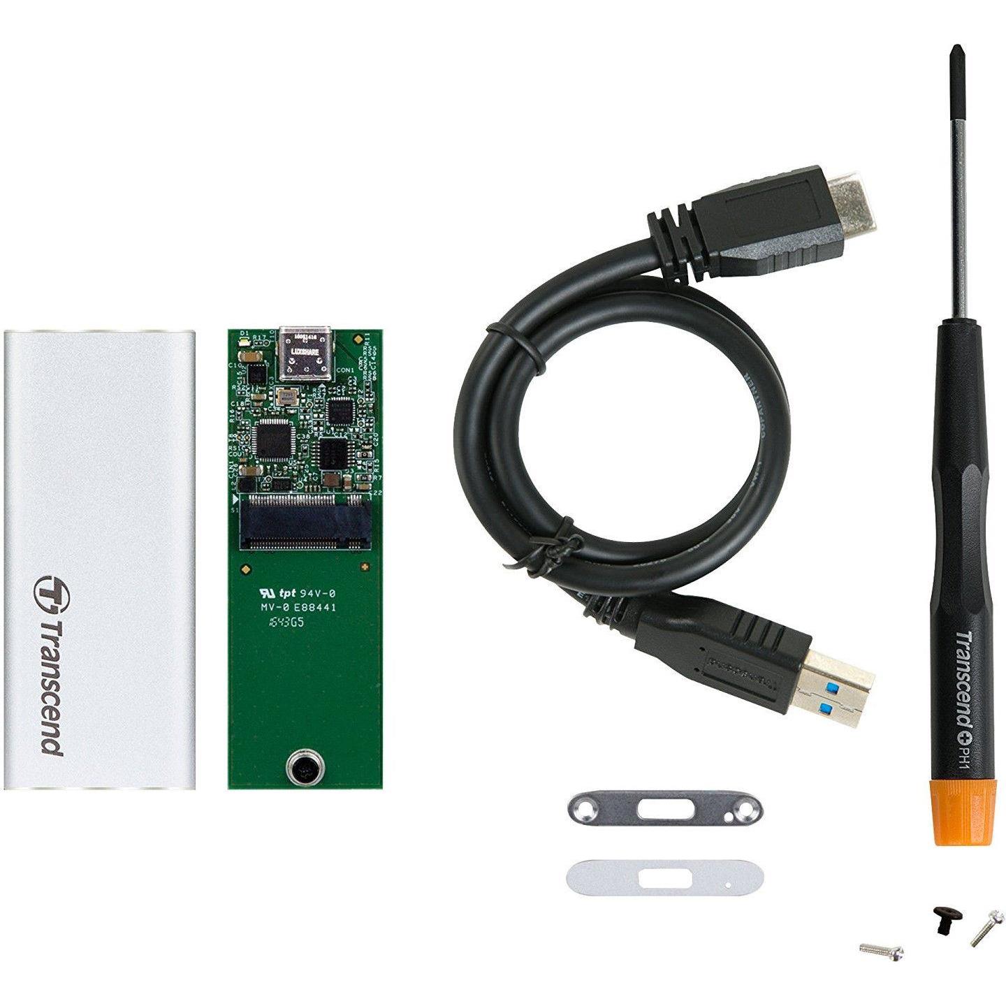 Thumbnail - Transcend M.2 SSD Conversion Kit (M.2), Festplattengehäuse, Silber