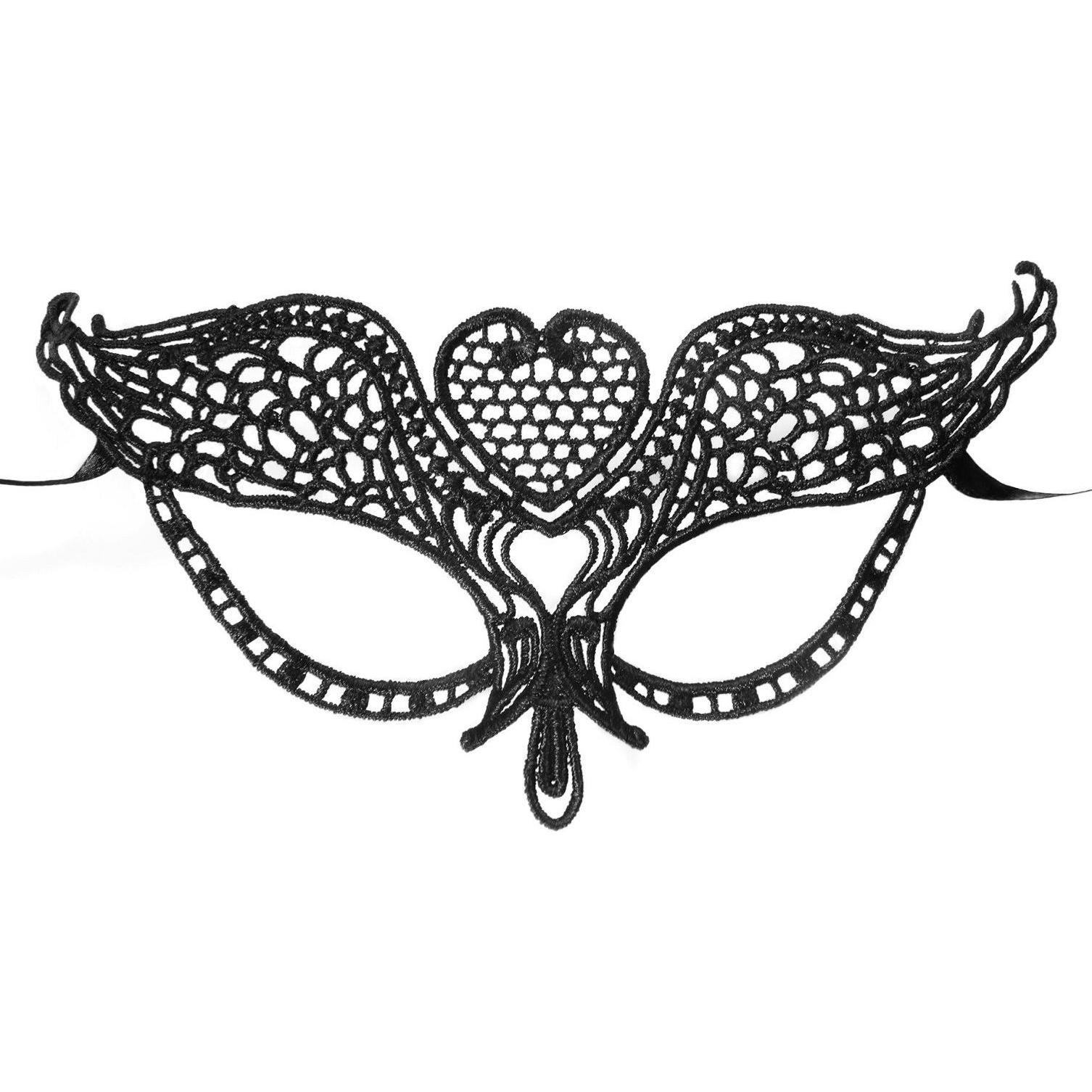 Metamorph Schwarze Spitzenmaske Herz