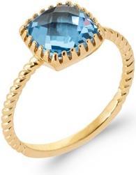 Produktbild Lara Vergoldeter Ring – Synthetischer Aquamarin (56)