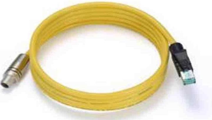 Moxa Câble Ethernet M12-à-RJ45 mâle codé en X, jaune, IP67, 2 m (UTP, 2 m)