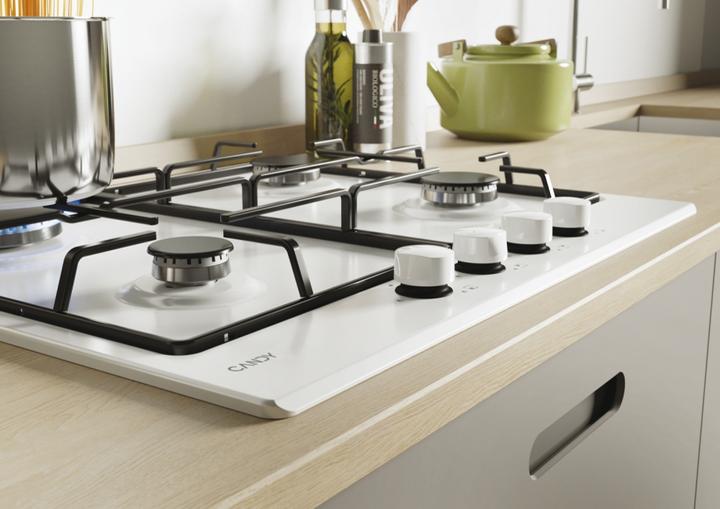 Actual product image Candy Idea CHW6BRW White Built-in 59 cm Gas 4 Cooker(s)