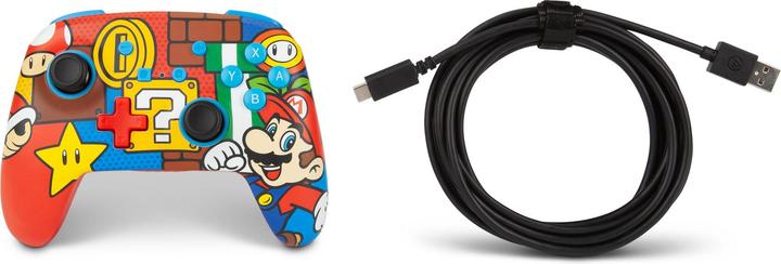 Produktbild PowerA Enhanced trdls controller til Nintendo Switch - Mario Pop