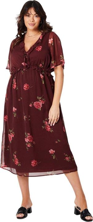 Dorothy Perkins Vestito Midi Plus Floreale Fronzolo Donna (44)