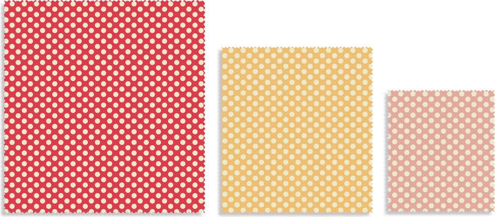 Pebbly Panni di cera d'api, set di 3, S-M-L (3 x)