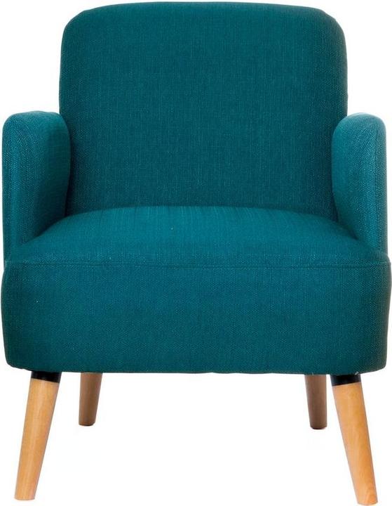 Image du produit Paperflow Fauteuil BROOKS, pieds en bois massif, bleu.