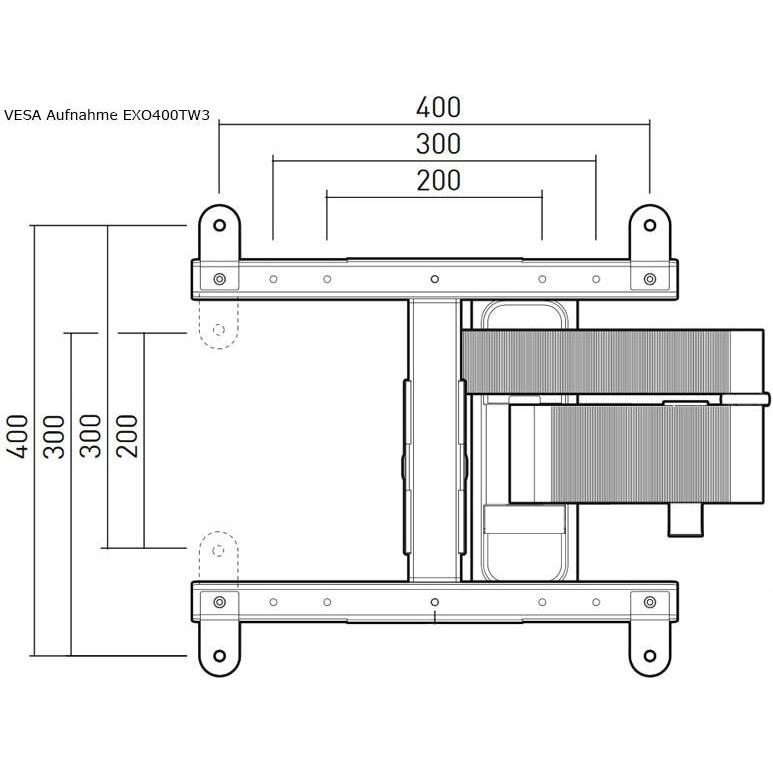 Thumbnail - Erard EXO 400 TW3 (Wand, 55", 25 kg), TV Wandhalterung, Schwarz