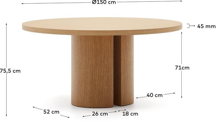 Actual product image Kave Home Nealy (150 x 150 x 75 cm)