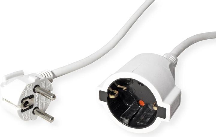 Image du produit Bachmann Câble d'extension Schuko, 230VAC, blanc 5m (5 m, CEE 7/7, PECO 7/5)
